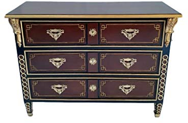 Louises Baroque Rokokoko Commode style ancien Louis XIV. Commode style baroque Rokoko Sideboard commode Sideboard Couleur : noyer avec doré Largeur 129 cm