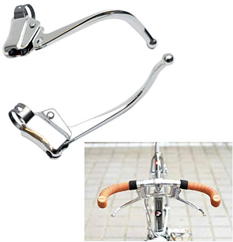 DUOCACL Accessori per Bici 1 Paio Leva del Freno per Bicicletta Manubrio da Strada retrò Manubrio Piegato Leva del Freno per Bicicletta Maniglia del Freno per Bici a Scatto Fisso Parte
