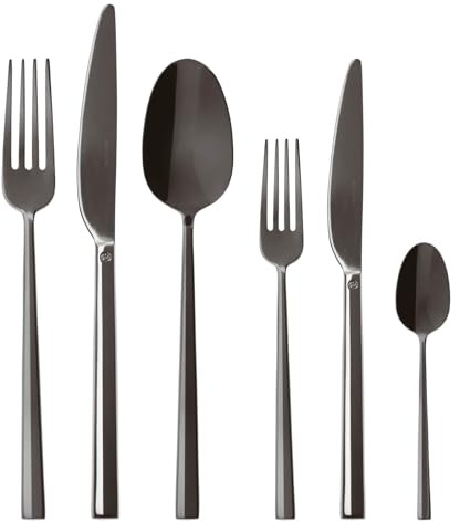 Rock Besteck 36tlg.Vh. Edelst./PVD 2schwarz [SP]