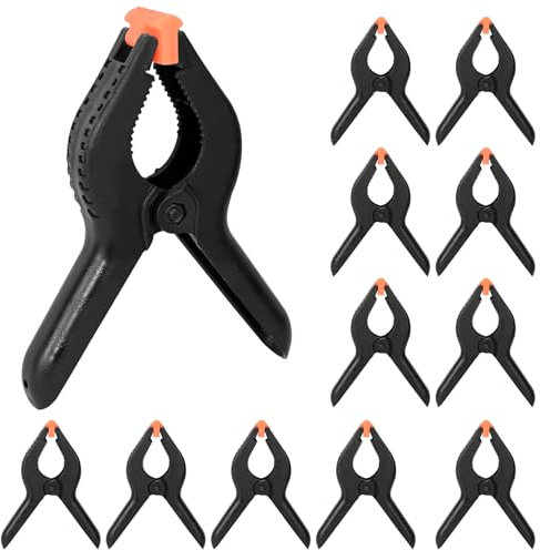12 Pcs Spring Clamps Heavy Duty ClampsQuick Grip, 6 Inch Plastic ClampsPool CoverClamps Nylon A Spring Clamp for Market Stall, Photo Studio, Woodwork, Photo Background, DIY Artwork Projects
