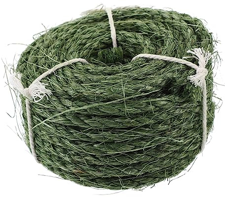 FRCOLOR 1rotolo Corda Sisal Naturale per Tiragraffi per Gatti Corda Multi-Funzionale Resistente E Riparabile Accessorio per Albero dei Gatti E DIY