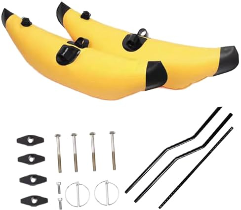 Oshhni Accessori per Kayak di Kayak di Kayak da 2 PCS stabilizzatore Galleggiante, barile Galleggiante con galleggianti per pagaiare, in Piedi, Giallo