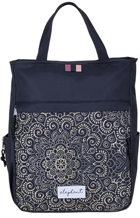 Spear Rucksack Damen Herren Hygge Cityruksack Damenrucksack Freizeitrucksack Büro Sport Freizeit backpack A4 12788 (12790 black ethno (3))