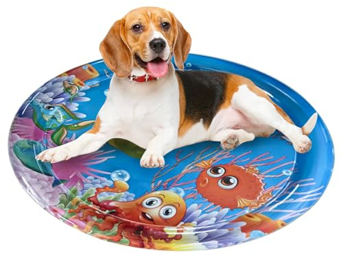 Tapis à eau sensoriel - Tapis d'eau pour le temps ventral - Pour bébé - Amusant en jouant au lit d'eau endormi - En dehors des divertissements - Pour chatons de petite, moyenne et grande taille