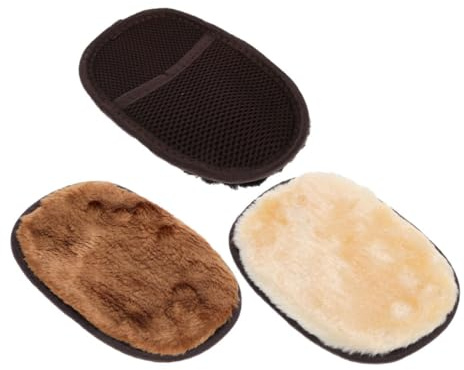 DEARMAMY Lucidanti per Scarpe Set 3 Pezzi in Morbida Pelliccia Sintetica per e Lucidatura Scarpe e