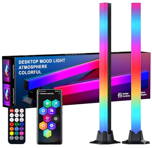 Barre LED RGBIC da Scrivania 42 CM, Luci TV Retroilluminazione Intelligente USB con Sincronizzazione Musicale e Controllo APP, Lampada da Gaming a 270° per PC, Monitor, Accessori Gaming Room