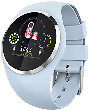 Atlanta Fitness Tracker mit Herzfrequenz Blutdruck Schlaf Schritte Farbdisplay mit Animation Smartwatch Armband Uhr - 9703-5 Hellblau