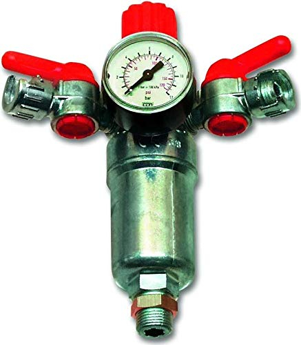 RIDUTTORE DI PRESSIONE CON FILTRO 1/2 E 3/8 COMPRESSORE ARIA COMPRESSA