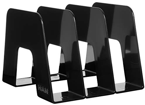 HAN Katalogsammler SORTER – 2 STÜCK, Design-Ikone für das moderne Umfeld. Praktischer Katalogsammler mit 3 Fächerunterteilungen, schwarz, 16200-13