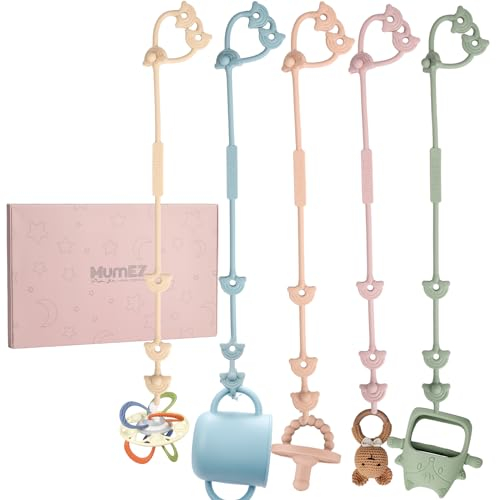 MumEZ - Juego de 5 portabebés, accesorios para cochecitos, silla alta, cuna, cesta, asiento de coche, cesta