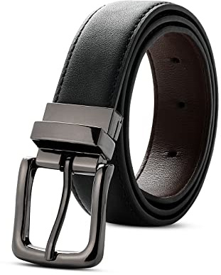 Kajeer Reversibel bälte för barn - svart och brunt barnbälte för skoluniform Jeans, 30mm bred PU läderbälte, Canyon Brons, XL-para cintura de 30-34/77-86cm