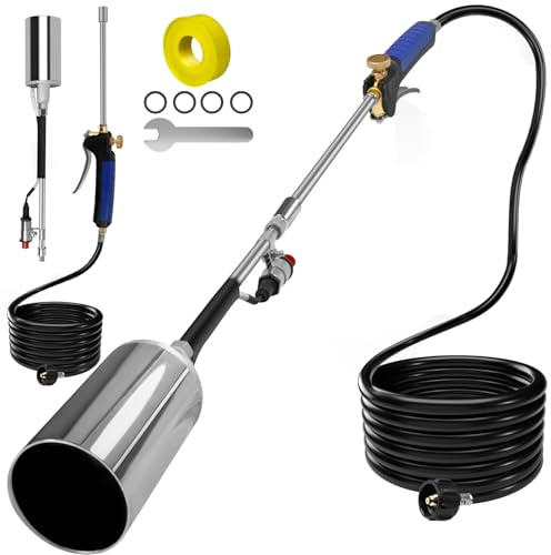 Torcia a propano, kit bruciatore per erbacce, ad alta potenza, con tubo flessibile da 3 m, per diserbo, asfalto del tetto, neve, segnaletica stradale, carbone