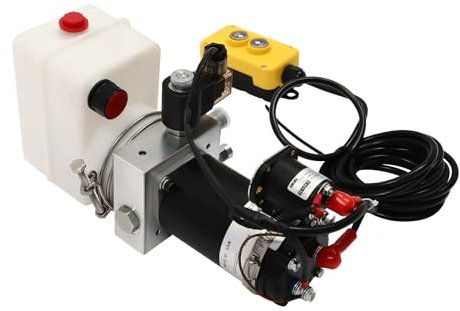 Pompa idraulica elettrica da 800 W, 12 V, pompa idraulica, pressa idraulica, adatta per cassoni ribaltabili, ribaltabili, sollevatori ecc.