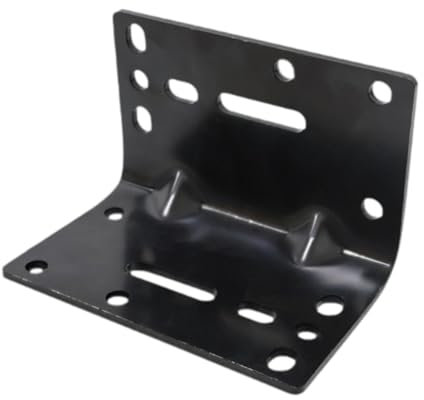 Folpus Soporte de cabrestante genérico, resistente, multiorificios, profesional, de acero sólido, en ángulo recto, negro, para vehículos todo terreno y