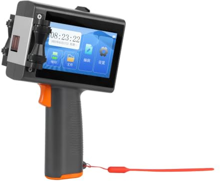 Impresora de Inyección de Tinta Portátil, Pistola de Impresora Portátil Portátil con Pantalla Táctil de 4.3 Pulgadas, Altura de Impresión de 0.078 a 0.5 (Enchufe de la UE)
