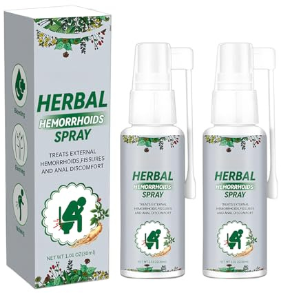 2PC Spray De Hemorroides, Hemorrhoids Spray, Natural Para Hemorroides, Skin Therapy Cream, Reduce la Inflamación, Alivia el Dolor y las Molestias, y Repara los Daños