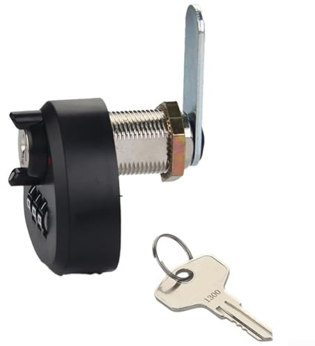 Eawfgtuw Verrou numérique à 3 groupes de mots de passe en alliage de zinc de 20/25 mm pour boîte aux lettres, porte, tiroir, armoire, meubles, sécurité avec clé et système de combinaison (25 mm, noir)