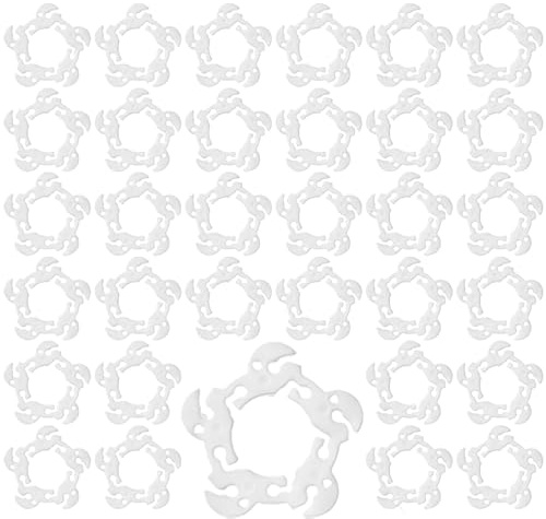 50 PCS Balloon Arch Clips, White Plastic Flower-Shaped Balloon Connectors – Reusable Clip Holders for Balloon Decor at Weddings, Birthdays, Baby Showers & Party Decorations