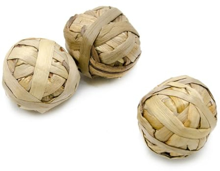 ULTECHNOVO Boule de Tissage pour Animaux, Lot de 8, Paille Tressée