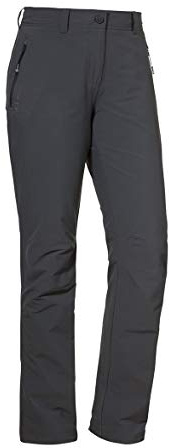 Schöffel Damen Pants Engadin, Outdoor Hose, strapazierfähige Wanderhose für Frauen, Wasserabweisende Damen Hose mit sportlichem Schnitt, Charcoal, 36