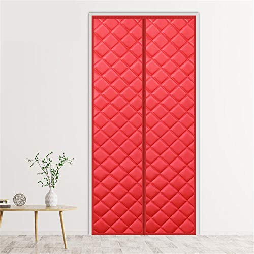 Liveinu Isolamento Termico Tenda Magnetica Per Porte Impermeabile Zanzariera Magnetica Con Thermo Per Camera Climatizzata Isolamento Acustico 120x220cm Rosso