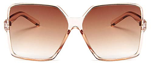 Dollger Oversized Square Sunglasses for Women Big Large Wide Fashion Shades for Men 100% UV Protection Trendy Brown