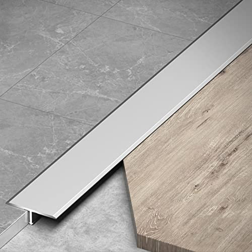 LSMKKA Übergangsleiste Übergangsprofil T-Formboden-Übergangsleiste, 90CM Metallboden-Randleiste/Schwellenreduzierer Für Laminat-Holz-Vinylböden, Abdeckung/Kappe Mit Schmaler Lücke Glatt