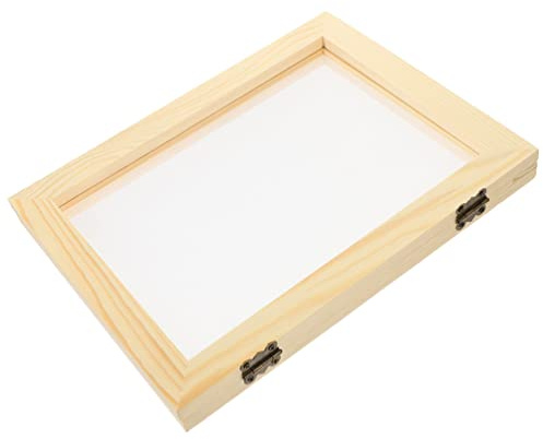 Operitacx Telaio in Legno di Pino Khaki la Fabbricazione della Carta Fai da Te, Kit Artigianale per Ragazzo Ragazza, per Lavori Creativi di Carta e Lavoretti Manuali