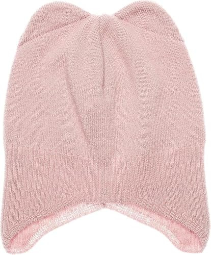 KNITAS Einlagig Gestrickte Kindermütze aus Merino und Kaschmirwolle für Kleinkind I Superweiche und warme Mütze für Jungen und Mädchen 3-8 Jahre I Kinder Wintermütze in der Farbe Rosa - Größe 50-54cm