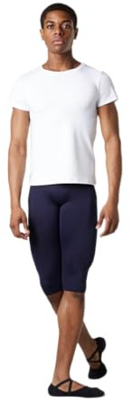 Etoile Maglietta Slim da Uomo MT008 per Bloch Sport Danza Classica Relax Ballo Prove Saggio Esibizioni Balletto Allenamento T-Shirt Shirt Ballerino Prove Spettacolo (Bianco, XS)