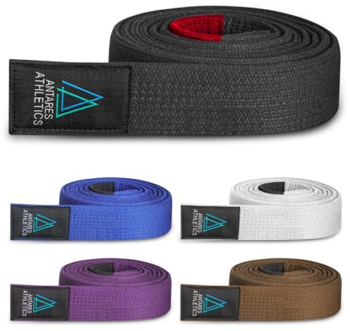 Antares Athletics Pearl Weave Series BJJ Belt for Men & Women | Brazilian Jiu Jitsu Belt with Pearl Colors (Black, A6)
