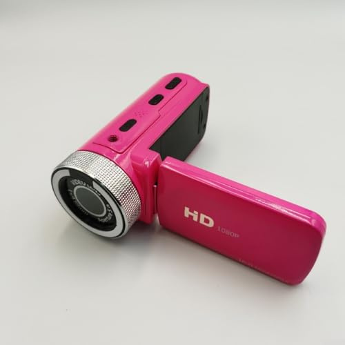 Digitalkamera 16 MP, 16 x zoom för familjefotografi, D100 HD-videoinspelare med vidvinkellins extern mikrofon (röd)