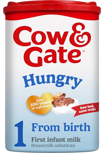 Cow & Gate Hungry Baby Milk Powder Formula, from Birth, 800g