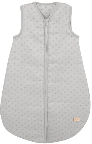 roba baby sleeping bag Lil Planet for newborns - 70 cm - All-season sleeping bag made of organic cotton - Muslin GOTS - Silver Grey