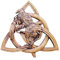 Runenstatue Wanddekor, Krähe ornament auf dem magischen Knoten, nordische heidnische Götter, die heidnische Gartenskulptur schnitzen, Innen Außen wand-Skulptur für Garten, Zaun, Terrasse, Hofkunst