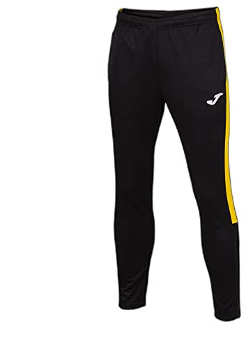 Joma Hombre Pantalón Deportivo, Negro/Amarillo, XS