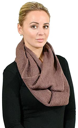 Basic Sense Plain Knit Snood, Dusky Pink
