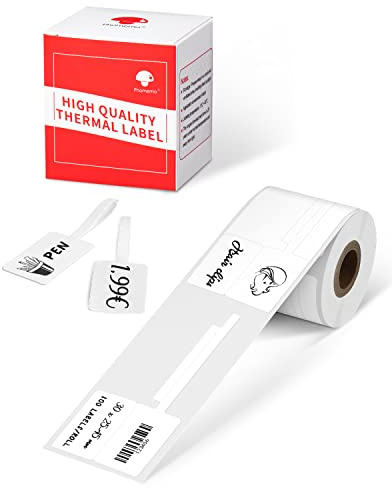 Phomemo Etiquettes de Prix Pour Bijoux Compatibles Avec les Imprimante D'étiquettes M220 M250 M120 M110 M200 M221, Pour Bijoux, Prix, 1.18 x0.98-1.77 (30x25-45mm）100 étiquettes/rouleau