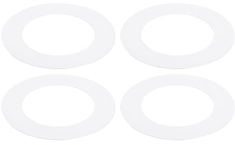PATIKIL Goof Anillos para 4 Empotrado Luz Adorno, 4uds Goof Anillos Cubierta para Techo Pared Accesorios Iluminación Abajo Luz LED, ID 4.25, OD 6.69, Mate Acabado Blanco