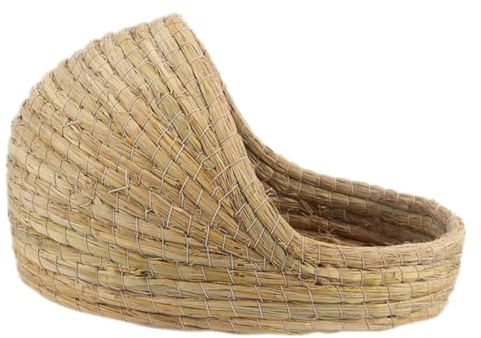 FRCOLOR Hamster Stroh Bett Gewebtes Nest Für Meerschweinchen Kleintier Versteck Handgemachte Kokosnuss Hütte Bett