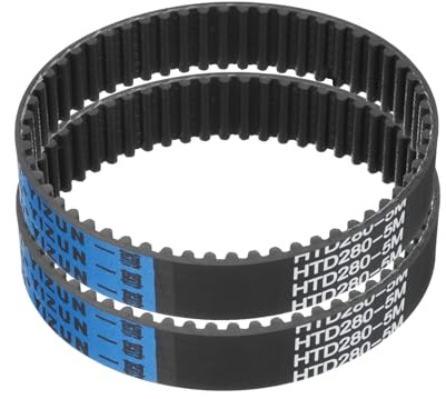 QUARKZMAN 2pz Cinghia di Distribuzione in Gomma HTD-5M 56 Denti, Cinghia Dentata Lunghezza Passo 280mm x Larghezza 20mm x Altezza 3,6mm, Cinghia di Distribuzione a Ciclo Chiuso Pulegge