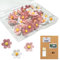 30 Stück ReißZwecken Pins Für Pinnwand,Blumen Reißzwecken Für Pinnwände,Rosa & Weiß Hängende Dekorationen,Pinnwandnadeln Aus Metall Und Harz Für Poster & Karten,Ideal Für Büro Und Zuhause
