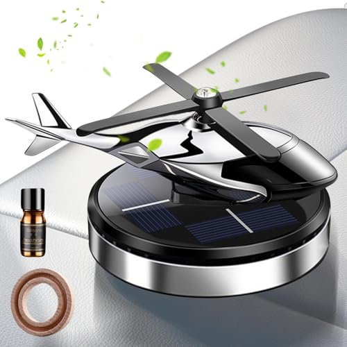 Solar rotierendes Auto Lufterfrischer, Solarauto Lufterfrischer - Hubschrauber -Auto -Aromatherapie Langlebiger Duft - rotierende Solaromatherapie - Öldiffusor - natürliches Diffusor -Auto -Parfüm für