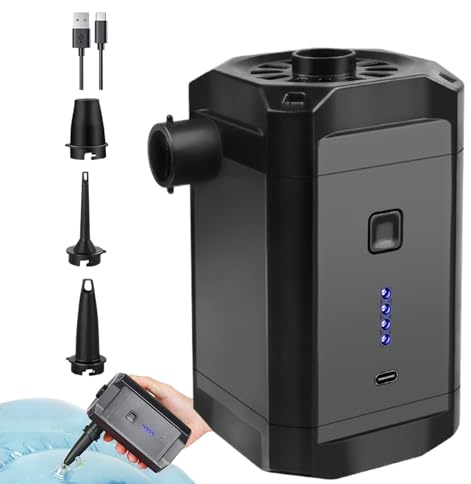 Pompa Ad Aria Per Gonfiabile - Pompa Ad Aria Portatile Per Materassi Ad Aria Da Viaggio | Dispositivo Di Inflazione Elettrico Compatto Per Giocattoli Da Piscina, Palline D'acqua, Letti D'aria