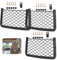 Storage Nets, 3pcs Storage Nets for Campervans, Car Storage Solutions Accessories Car Storage Bag Elastic Nets Elastic Mesh Van Net Pocket Solutions for Campervan(Black)