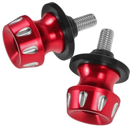 Amosfun 1 Par De Tornillos De Elevación De Marco Brazo De Carrete Soporte De Motocicleta Clavijas De Soporte Rodillo Guía Tornillo Rodillo Guía Deslizante Aleación De Aluminio Rojo