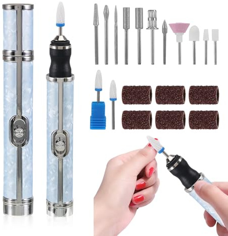 Electric Nail File for Thick Toenails, 4 Speeds Nail Grinder Set, Toenail Grinder, Electric Nail Tools for Various Nails and Shapes