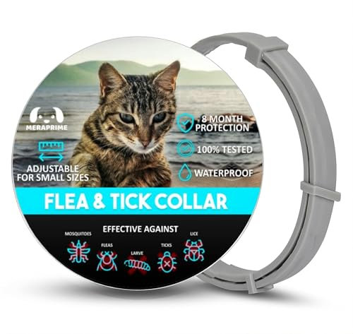 Collar Antiparasitario Gatos - 2 Collares 16 Meses, Desparasitante Gatos Mosquitos, Pulgas y Garrapatas - Collar Antipulgas Gato, Desparasitacion Gato - 38cm Ajustable, Repelente Vegetal, Impermeable