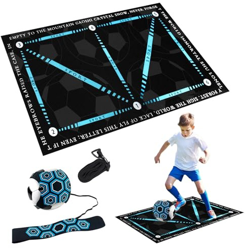 Kazaigou Tappetino da calcio per bambini, accessorio per allenamento da calcio, 60 x 90 cm, per il controllo della palla