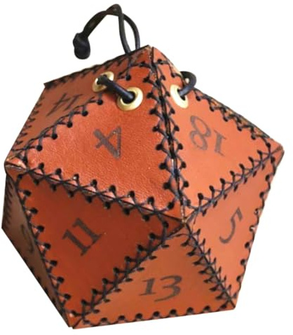 HEALSOPTHY Bolsa Pequeña de Dados de Cuero Portátil Cordón Resistente al Polvo para Objetos y Reloj, Adecuado para Asegurar en Mochila o Coche